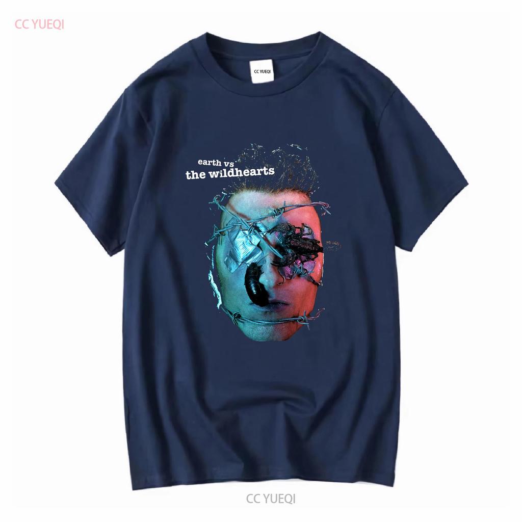 The Wildhearts Earth Vs wildhearts T Shirt NEW OFFICIAL vintage Washed Stylish graphic Slightly homme Comfortable Soft