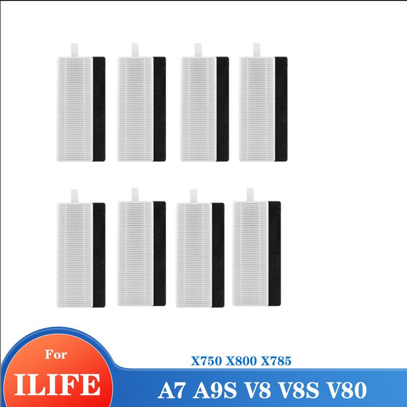 Запчасти для пылесоса iLife A7 A9S V8 V8s X750 X800 X785 V80 L100 Silvercrest SSR1 SSRA1 Резиновый комплект Основная боковая щетка Hepa-фильтр