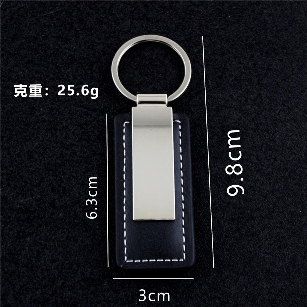 Custom LOGO Name Metal Leather Keychain Car Moto Keyring Motorcycle Pendant Key Chain Ring Gift