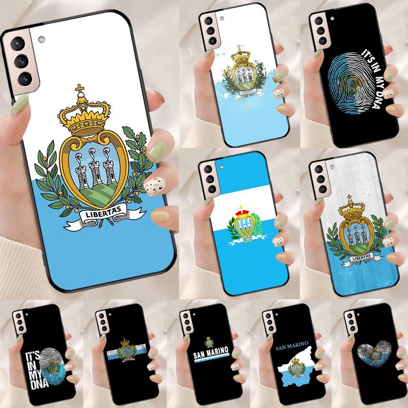 San Marino Flag Funda Case For Samsung Galaxy S25 Ultra S9 S10 S20 S21 FE S22 S23 Plus S24 Ultra Phone Cover