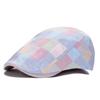 Фуражка мужская и женская клетчатая берет весна лето и осень дышащая кепка британский форвард повседневная клетчатая шляпа Bud