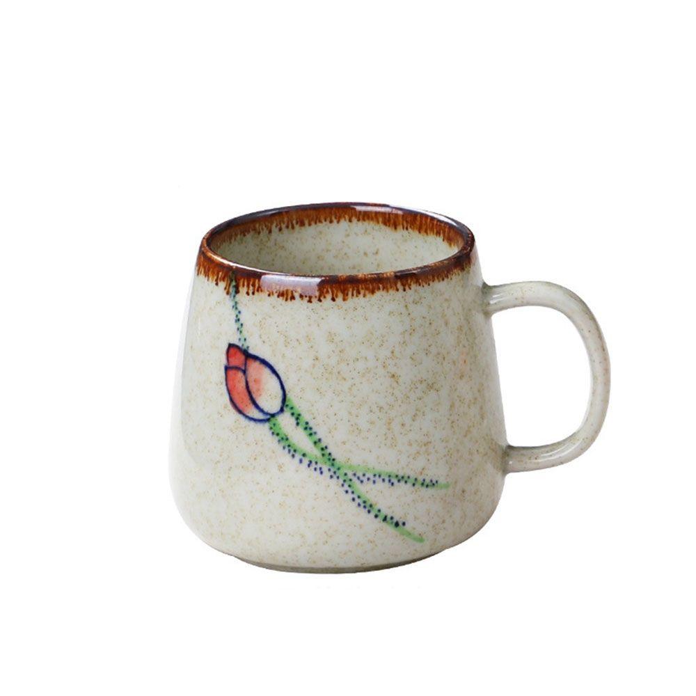 Глазурованная Ретро Простая Скандинавская Керамическая Кружка Креативная Бытовая Персонализированная Чашка для Воды Кофейная Чашка