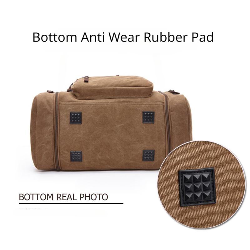 Модная дорожная сумка из выстиранного холста большой вместимости с ремнем через плечо и множеством отделений для бизнеса и отдыха