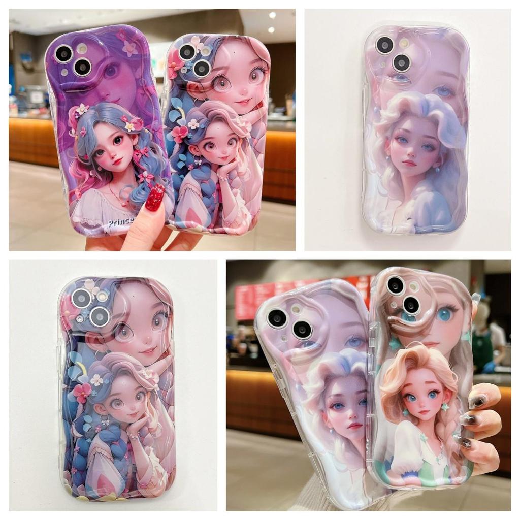 Милый силиконовый чехол для Samsung A03 A13 A12 A22 A32 A34 A35 A51 A52 A53 A54 S21 S22 S23 S24 S25 Plus Funda Принцесса Девушка Обложка Мягкий ТПУ Бампер для телефона