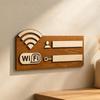 Деревянная табличка «WiFi для гостей» для прихожей дома, Пластина с деревянным покрытием и двумя пустыми строками для посетителей