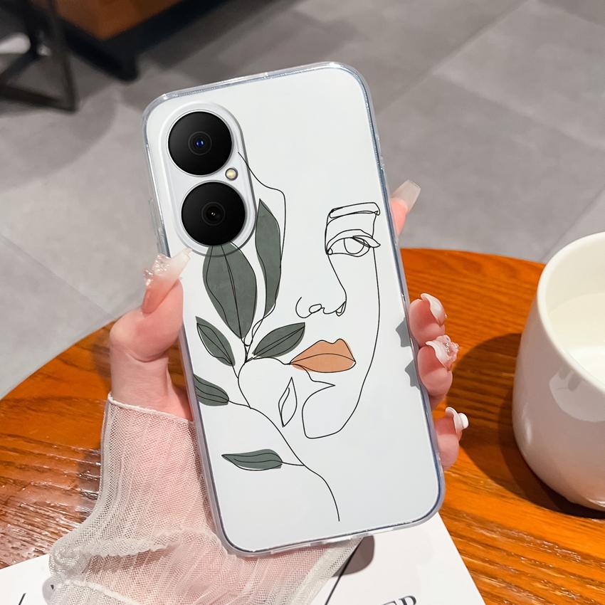 Чехол для Huawei Enjoy 80 70x Y6 P40 Y5 Y8p P50 с рисунком «Теплое сердце маленькой девочки», прозрачный, из мягкого ТПУ силикона, противоударный, чехол для Huawei, Capa