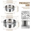 2Pcs Stainless Steel Steamer Insert 7.9/11 Inch Rustproof Food Steamer Basket with Handle Dishwasher Safe for Seafood Egg Fruit