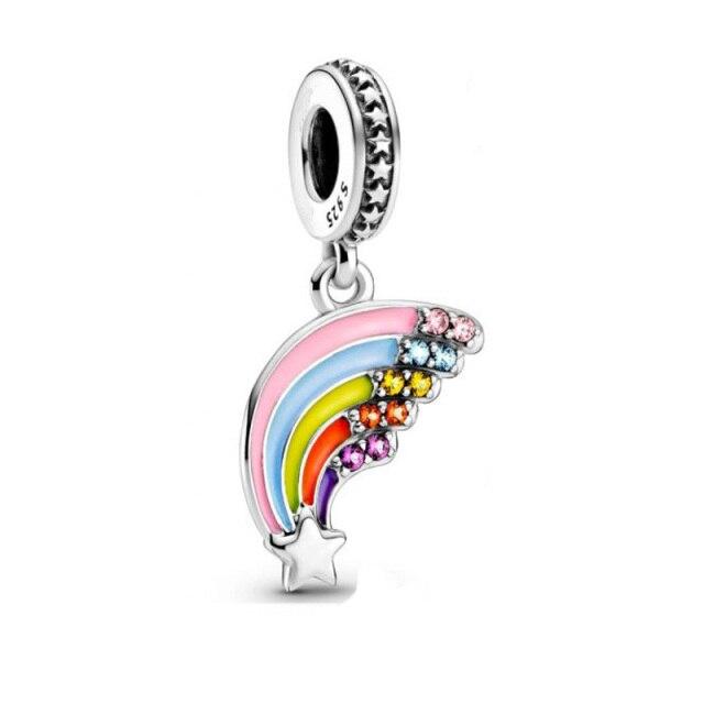 Стерлингового серебра 925 пробы O Love Heart розовое золото CZ кулон мотаться подходит ожерелье женщины DIY очаровательные ювелирные изделия