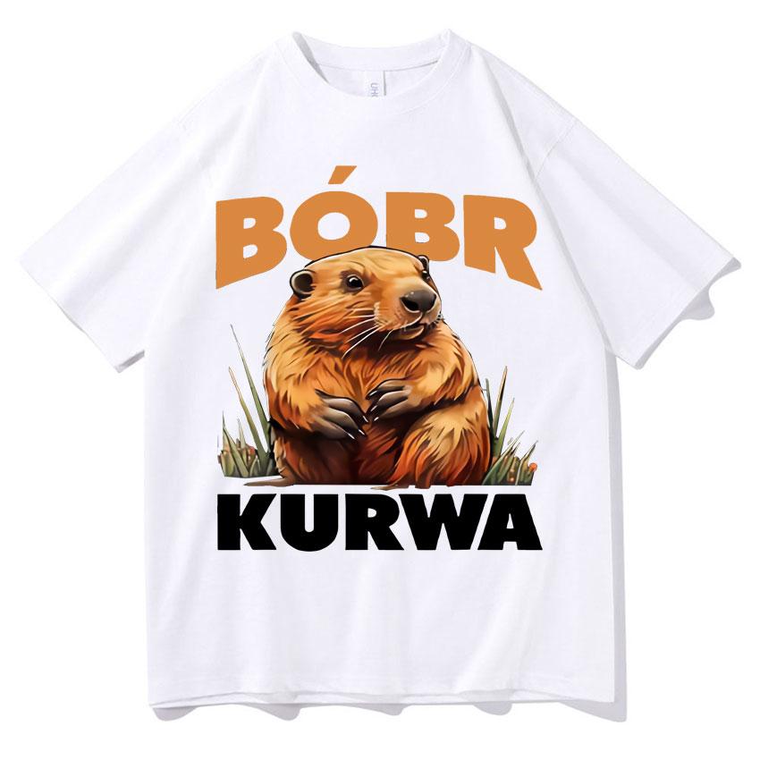 Funny Kurwa Bober Unisexge T Shirt Harajuku Y2k Tees Fashion Unisexs Women Retro Tshirt High Quality Oversized Comfort Clothes Unisex