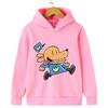 Fall and Winter Children's Comfortable Warm Hoodie Cartoon Fun Dog Man Print Boys Girls Casual Fashion Long Sleeve Top