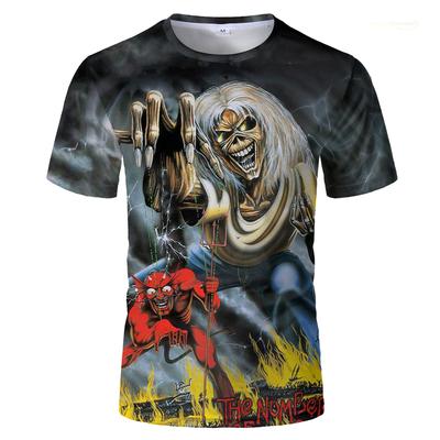 2024 панк-футболки для мужчин и женщин хэви-метал рок-группа ретро одежда летняя свободная футболка с коротким рукавом свободные топы в стиле хип-хоп