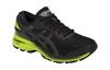 Asics Кроссовки для бега Gel Kayano 25, износостойкие, низкие, детские, черные с зеленым, для подростков 1014A004-001