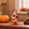 Detailed Resin Craft Firefighter Duck Figurine, Animal Statue for Home and Garden Decor, Vivid Ornament Cute Ornament, Realistic Fireman Sculpture