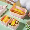 Fruit Pattern Plastic Lunch Box Drop-proof Compartment Lunch Box Cartoon Lunch Box  Girls