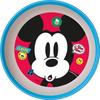Плоская посуда Tataway Синяя и белая пластиковая миска Disney Микки Маус для детей с нескользящим основанием