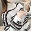 Chenille Knitted Sweater Ladies High Neck Long Sleeve Casual Loose Sweater Fall/winter Thick Warm Bottoming Sweater