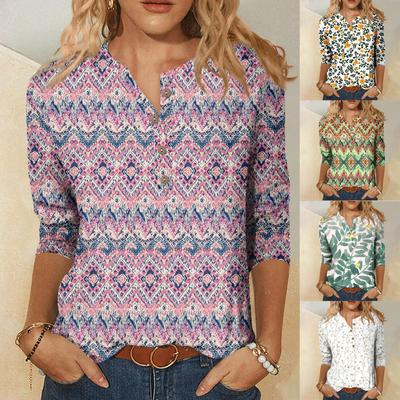 Женская мода День святого Валентина Печатный длинный рукав свободный круглый вырез толстовка Топ осень