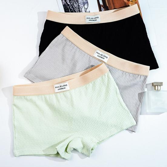 Женские трусы, облегающие однотонные эластичные пояса, хлопковые трусы со средней талией, хорошая воздухопроницаемость, женские боксеры, женское повседневное нижнее белье