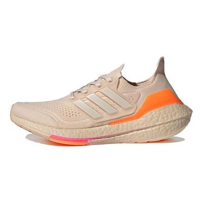 Женские кроссовки UltraBoost 21 Halo Ivory Ultra Pop кремового цвета FZ1919