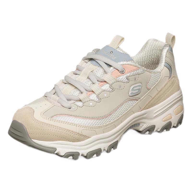 Skechers 149238 Женские повседневные туфли на платформе с принтом медведя и панды в стиле молочного чая