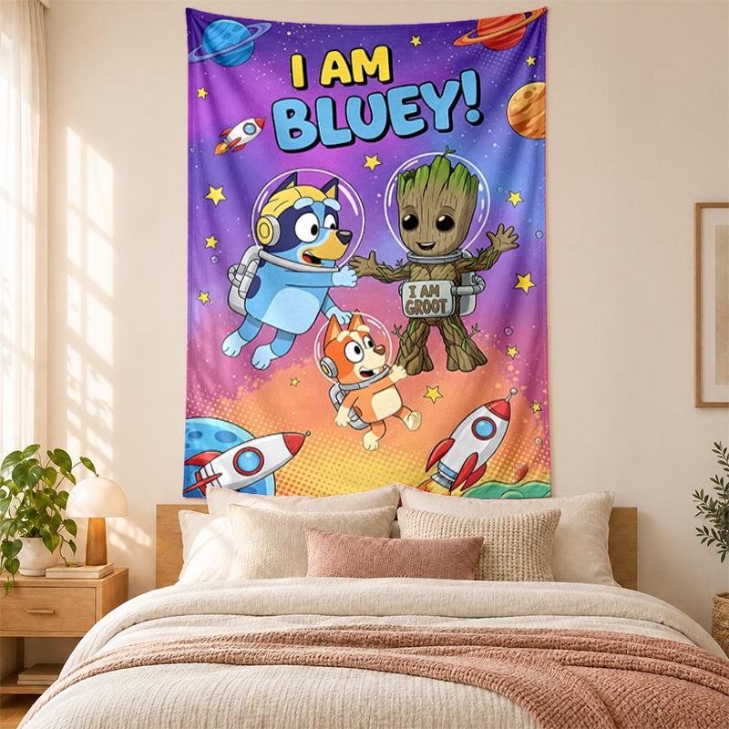 Bluey Tapestry highquality for decorating living room bedroom dorm walls ideal as bedroom wallart orholiday gift