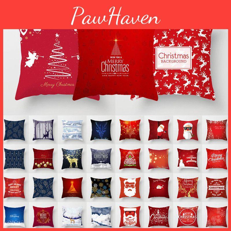 Stylish Christmas Cushion Cover Ideal For Living Room And Couch With Bright Prints