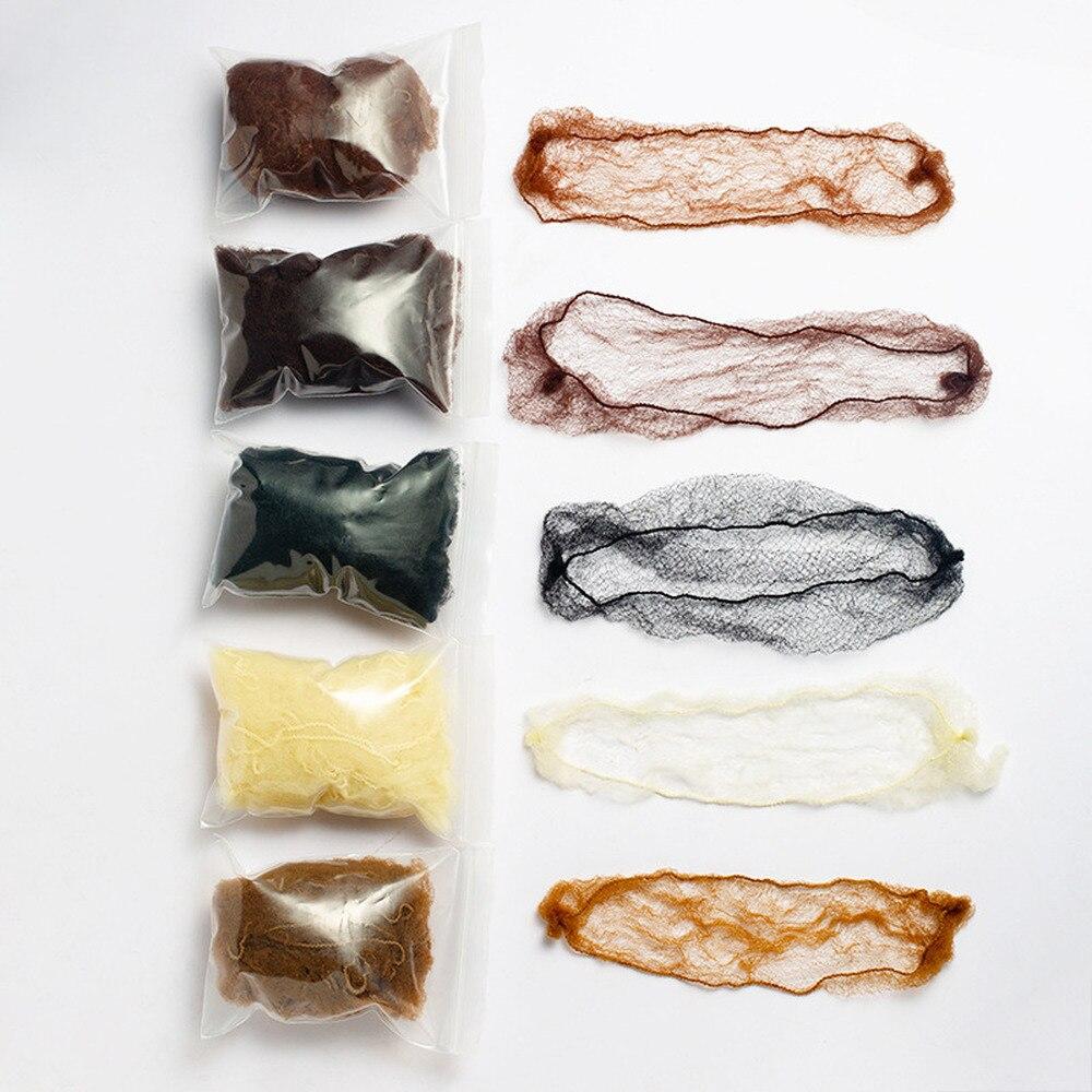 20 шт., инструмент для прически, черный, коричневый, бежевый, кофейный, 5 цветов, 5 мм, эластичные нейлоновые сетки для волос, невидимые сетки для волос для женщин