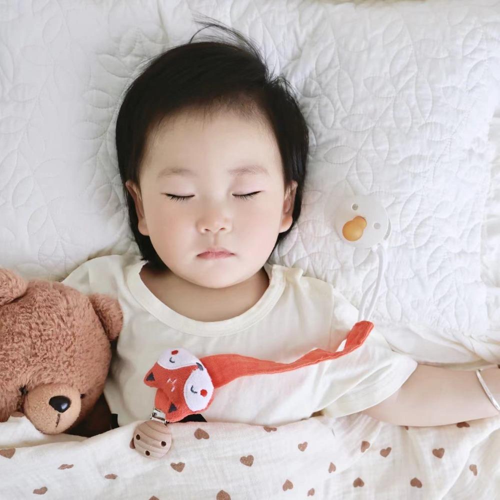 Мультяшный держатель для пустышки, клипсы-держатели для соски против потери, милая детская тканевая цепочка для пустышки, дети