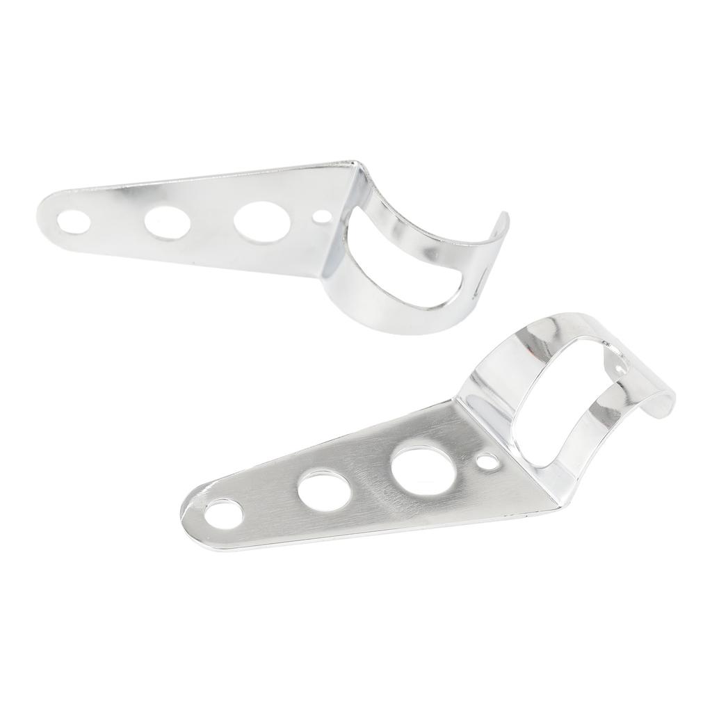 43mm-50mm Fork Chrome Headlight Mount Bracket Motorcycle Headlamp Holder Adapter