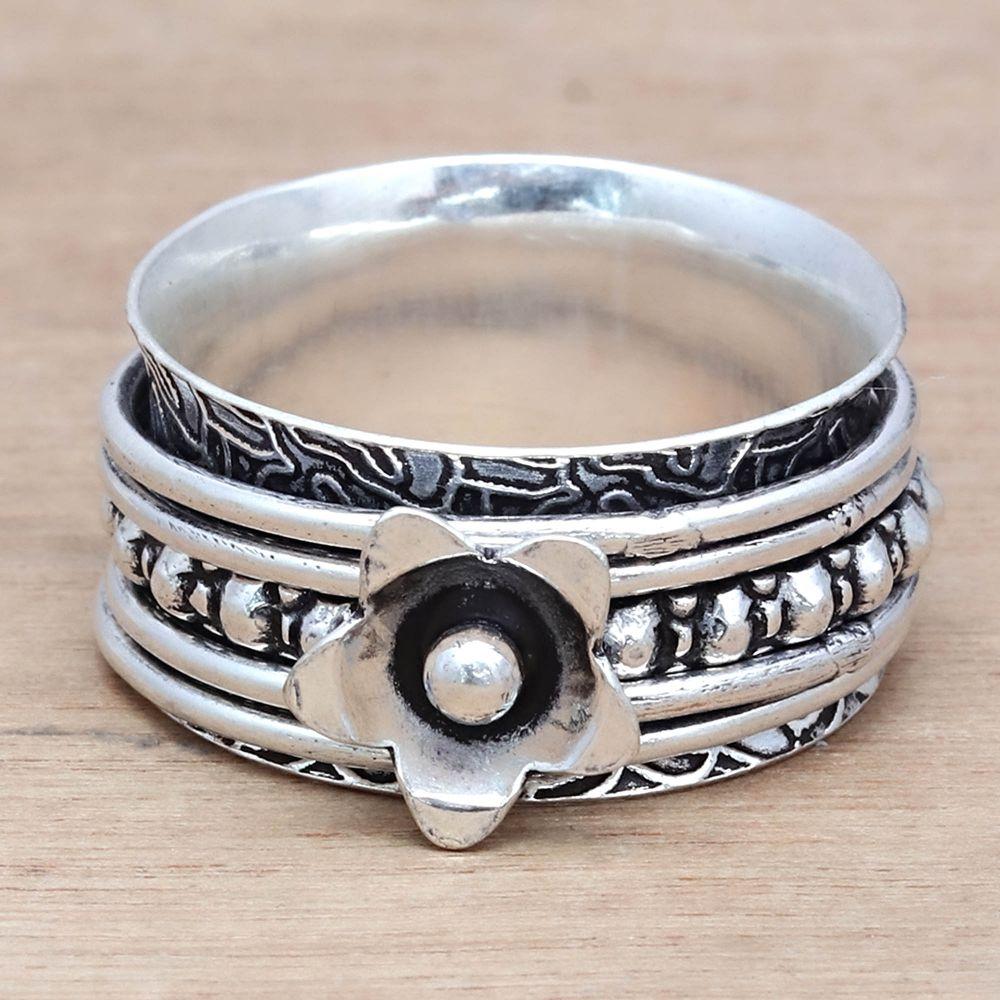 Серебряное кольцо-спиннер для женщин, четыре кольца-спиннера, серебряное ювелирное кольцо "11"