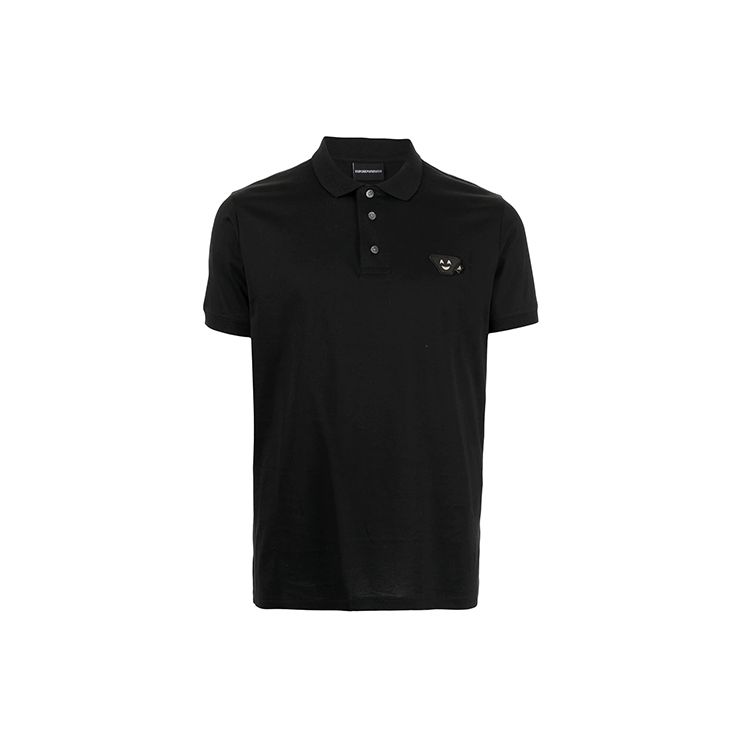 Emporio Armani FW21 Рубашка-поло с коротким рукавом Мужские топы Черный 6K1FCQ-1JTUZ-999