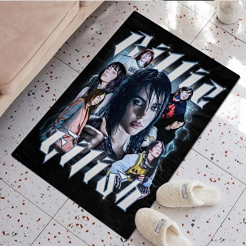 Billie Eilish Album Rug Carpet Office Decorative Carpet For Living Room Bedroom Door Mat Floor Rug Computer Chair Area Rug