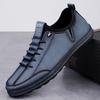Мода Модные Новые Мужские Сшитые Вручную Повседневные Спортивные Кожаные Туфли Уличный Бренд Мужские Удобные Нескользящие На Мягкой Подошве Повседневные Туристические Ботинки