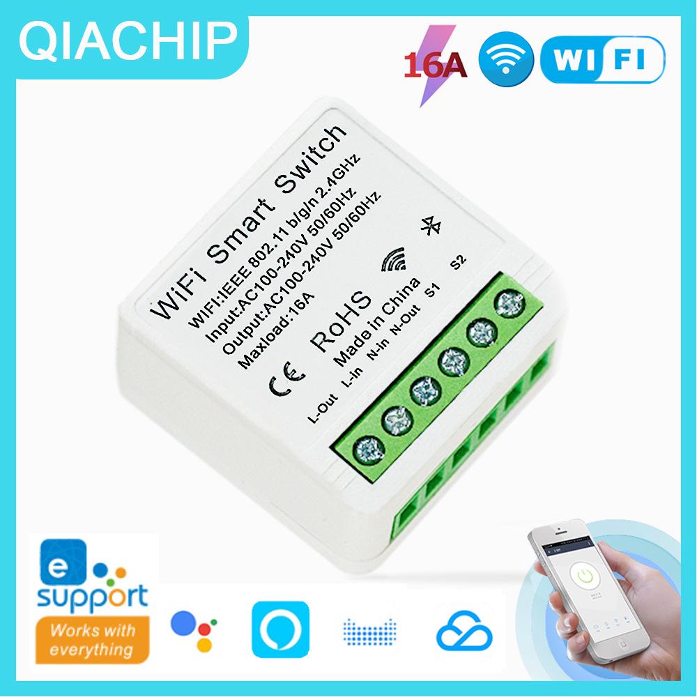 Умный WiFi-переключатель Weilian: Совместимость с Alexa, Не требует проводки, Двойное управление с помощью мобильного таймера.