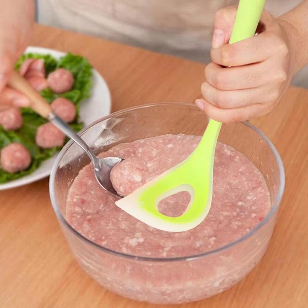 2 шт. Ручной пресс для фрикаделек, силиконовая ложка для приготовления фрикаделек, прочная ложка для прессования фрикаделек, рыбные шарики