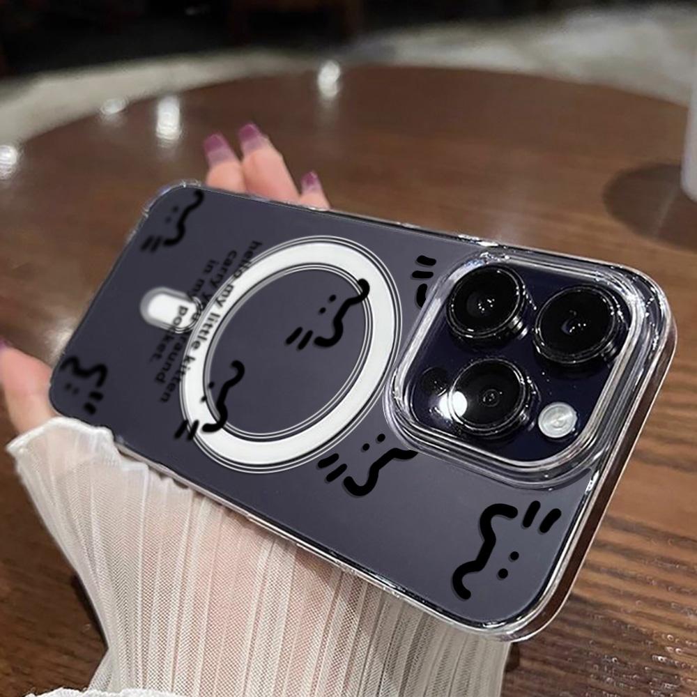Магнитный чехол для телефона для iPhone 12 14 16 17 Pro 17 16 15 14 13 12 Pro Max 12 13 14 15 16 Высококачественный противоударный чехол Полная защита Милый стиль