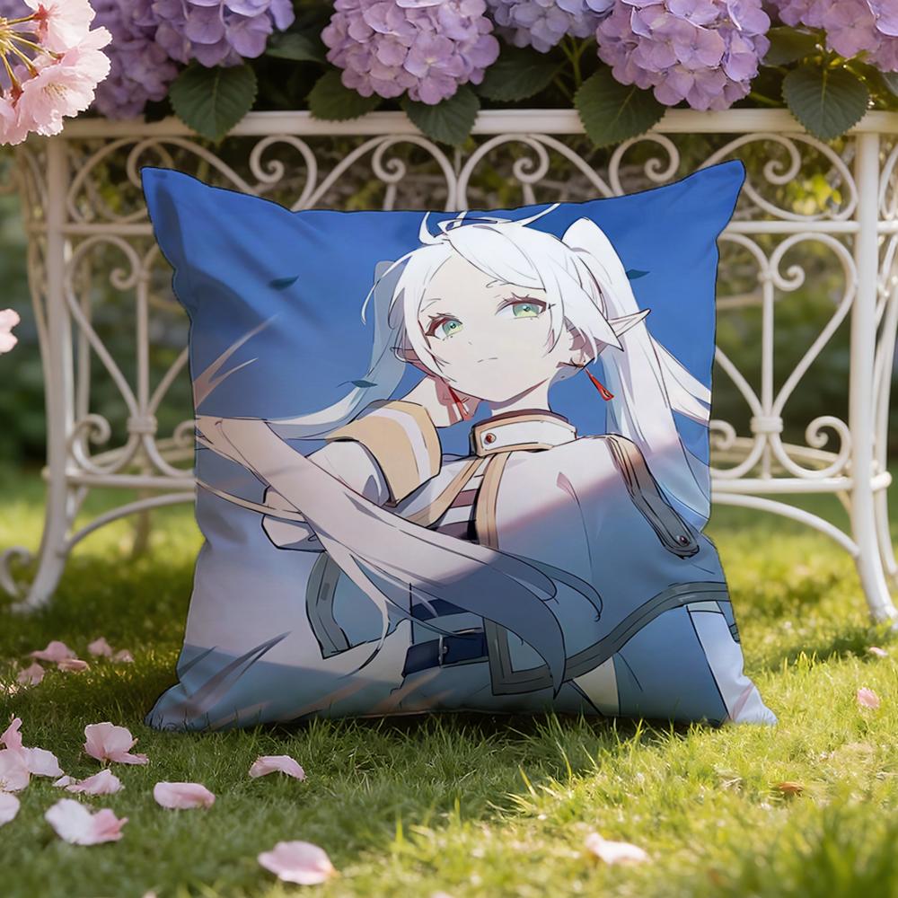 Аниме F-Frieren B-Beyond Journeys Наволочка для подушки Домашняя и автомобильная Двухцелевая наволочка: Двусторонняя конструкция для максимального комфорта