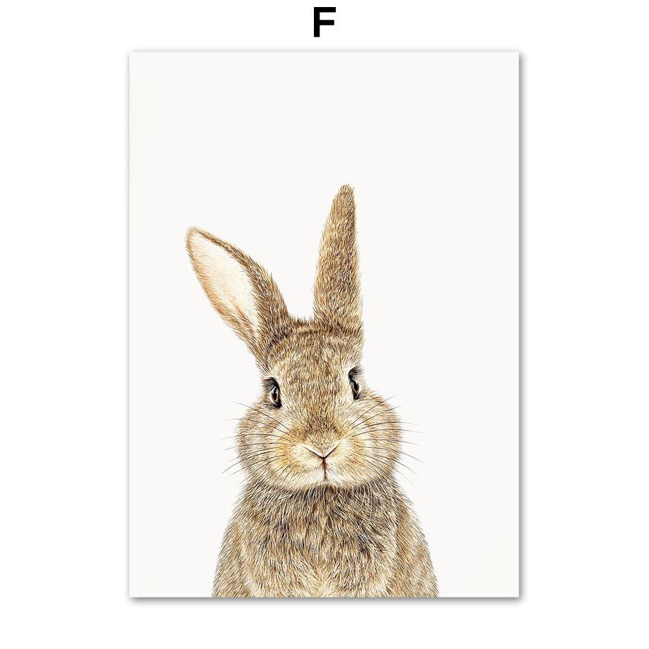 Медведь Банни Лиса Олень Сова Ежик Обезьяна Детская Настенная картина на холсте Плакаты и принты Настенные картины Декор для детской комнаты