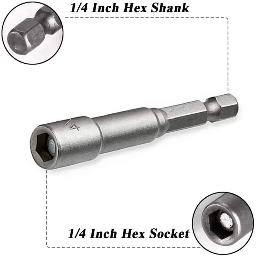 Magnetic Impact Socket Length 65MM Impact Drivers Socket Durable Nut Screwdriver  Power Tools