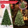 Spruce-tipped Green Hinged Spruce With Metal Holder, Easy To , Suitable For Christmas Holiday Home Party Decoration