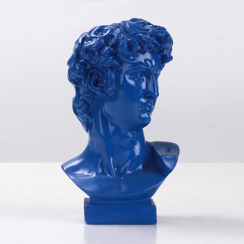 Ваза Давид в европейском стиле, ретро-украшения для рабочего стола, цветочная композиция для гостиной, букет из сухоцветов, скульптурные украшения в виде головы персонажа в скандинавском стиле