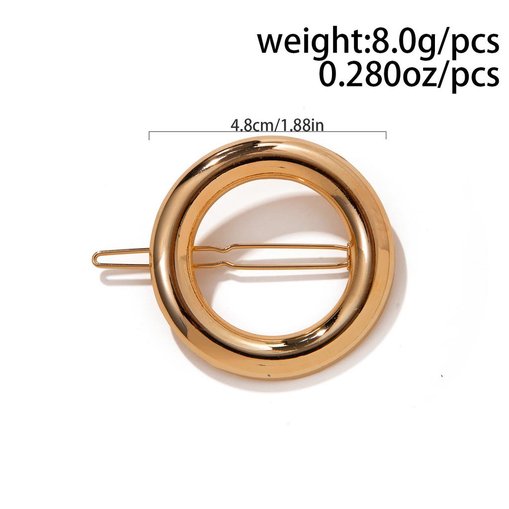 New Luxury Temperament Metal Geometric Irregular Round Hairpin Women's Casual Versatile Hairpin