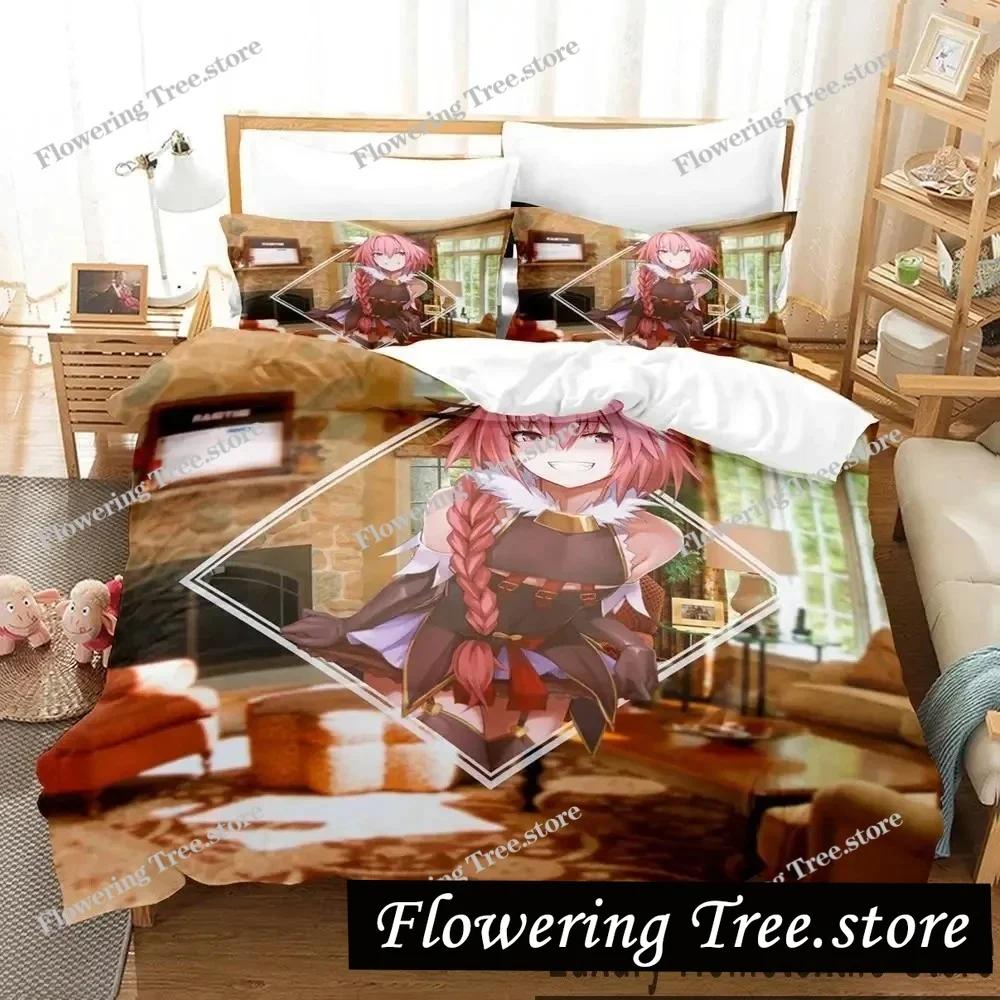 3D-принт FateApocrypha Astolfo Anime Комплект постельного белья для мальчиков и девочек Twin Queen King Size Пододеяльник Наволочка Кровать для мальчиков Взрослый