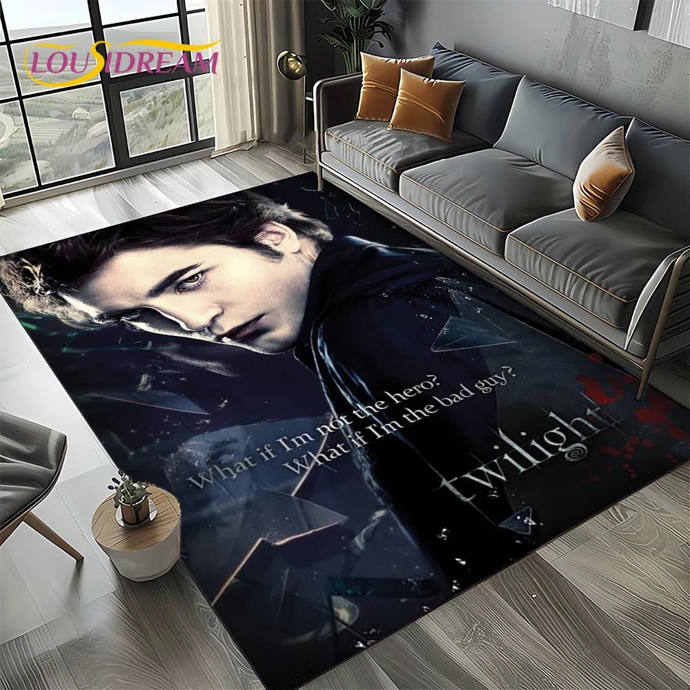 Twilight Saga Series Edward Bella Movie Carpet Rug for Living Room Bedroom Home Sofa Decoration,Kids Area Rug Non-slip Floor Mat