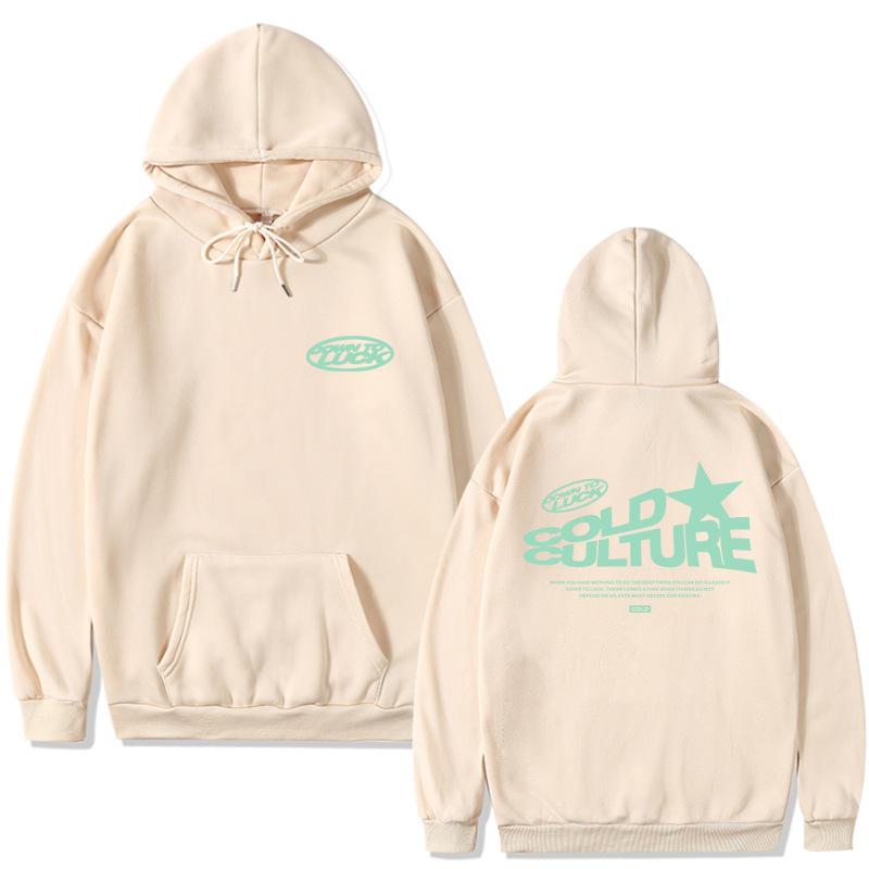 DOWN TO LUCK pullover hoodie winter high street crew neck fleece girls hoodie