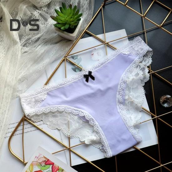 Женское нижнее белье Ice Silk, сексуальные кружевные трусики с низкой талией, бесшовные трусы-шорты, дышащие, эластичные трусы