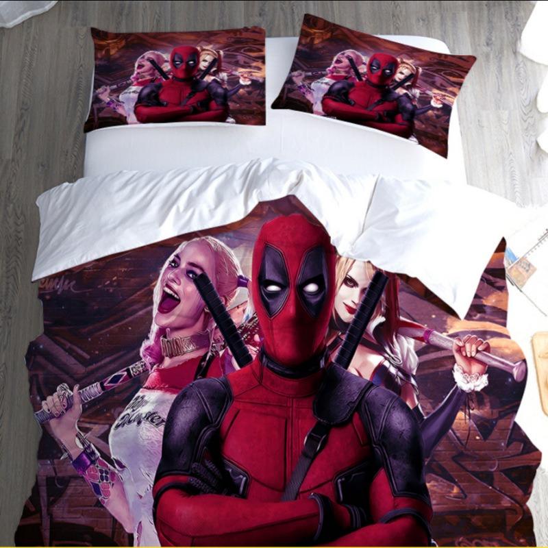 Deadpool & Wolverine Duvet Cover Pillowcase Bedding Set Adult Boy Girl Bedroom Decoration Children Single Double Large Size