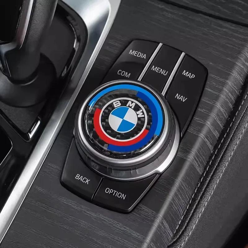 BAGO1 2026 Car Sticker BMW M Emblem Car Multimedia Knob Sticker For G20 G30 F10 F40 F44 F34 F30 G01 G02 G05 G06 G07 F25 F26 F07 F15 F1