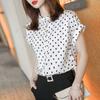 Polka Dot Chiffon Shirt for Women In Summer New Design Niche Thin Shirt Short-sleeved Top
