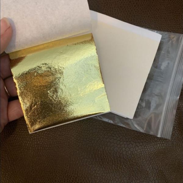 100 листов имитация сусального золота, листовая фольга, золото для художественных промыслов, дизайн, позолота, обрамление, лом